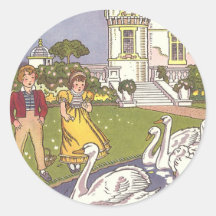 Vintage The Ugly Duckling Fairy Tale by Hauman Stickers