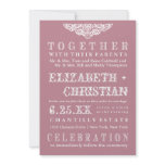 Vintage Theater Bill Wedding Invitation
