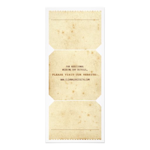 Vintage Theater Ticket Wedding Invitation