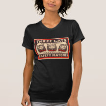 Vintage Three Cats Safety Matches Tshirts