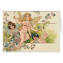 Vintage- three faries with flowers cards by VintageImagesbyV Vintage- three faries with flowers cards