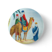 Vintage Three Wise Men Round Button