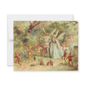 Vintage Thumbelina and Prince invitation