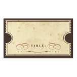 Vintage Ticket Escort Card Business Card Template