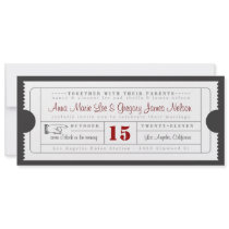 Vintage Ticket Invitation