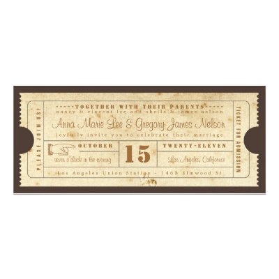 Vintage Ticket Invitation