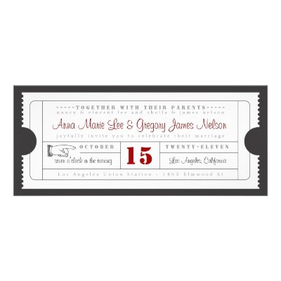 Vintage Ticket Invitation