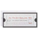 Vintage Ticket Invitation - Punch Card