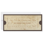 Vintage Ticket Invitation - Punch Card