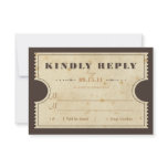 Vintage Ticket RSVP Invites