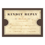 Vintage Ticket RSVP Invites