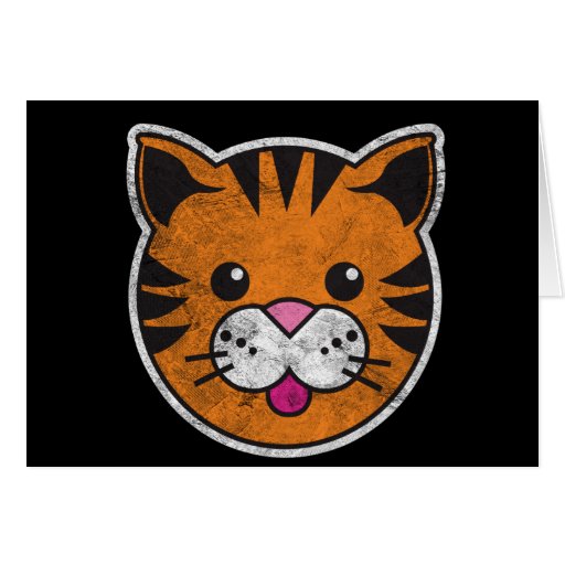 Vintage Tiger Greeting Card
