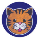 Tigre do vintage autocolantes