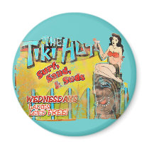 Vintage Tiki Hut Funny Magnet