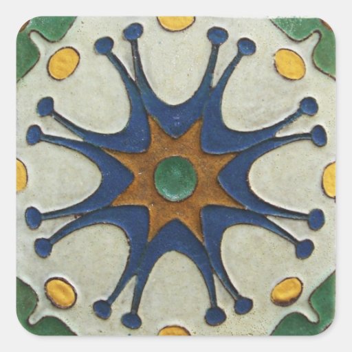 Vintage Tile Square Sticker