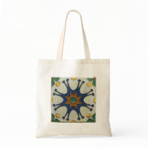 Vintage Tile Tote bags by JuJuGardens Vintage Tile Tote bags