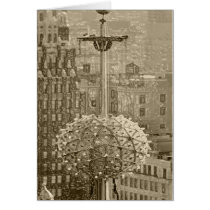 VINTAGE TIME SQUARE GREETING CARD