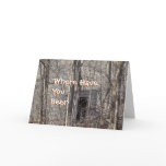 vintage Toilet in the woods- customize Greeting Cards