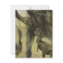 Vintage Torvosaurus and Brachiosaur Birthday Party Custom Invite