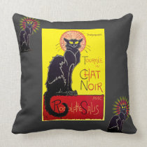 Vintage Tournee du Chat Noir Cabaret Cushion Throw Pillow