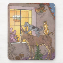 Vintage Town Musicians of Bremen by Hauman Mouse Pad
