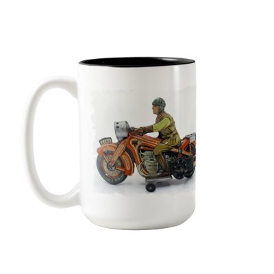 Vintage Toy Motorcycle Mug by shaeamia