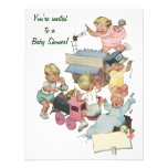 Vintage Toy Trains Baby Shower Invitation