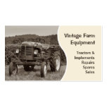 Vintage tractor business card business cards