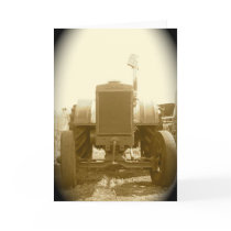 Vintage Tractor Greeting Card