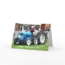 VINTAGE TRACTORS GREETING CARD