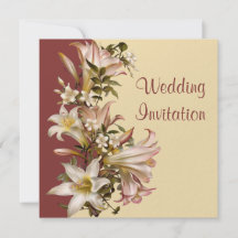 Traditional Wedding Invitations on Vintage Traditional Wedding Square Invitation