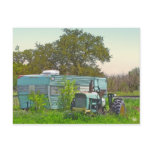 Vintage Trailer and Matching Tractor, Dale, TX Post Card