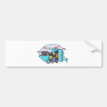 Vintage Trailer Pugs Bumper Sticker