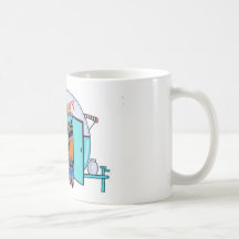 Vintage Trailer Pugs Coffee Mug