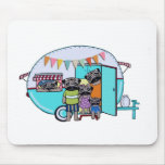Vintage Trailer Pugs Mouse Pad