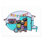 Vintage Trailer Pugs Postcards