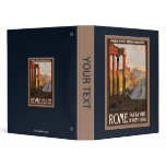 Vintage train ad Paris Lyon Mediterranée to Rome binders