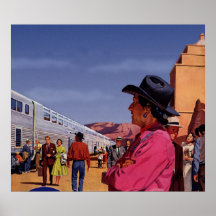 Vintage Train Travel Poster