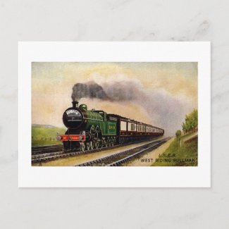 Vintage-Train-West Riding Pullman Postcard postcard