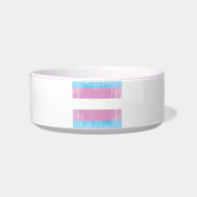 Vintage Transexual Pride Cat Water Bowls