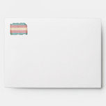 Vintage transexual pride flag envelope