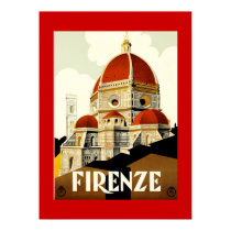 Vintage Travel Firenze Italy Print