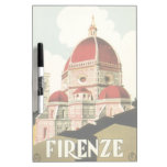 Vintage Travel Florence Firenze Italy Church Duomo Dry-Erase Whiteboard