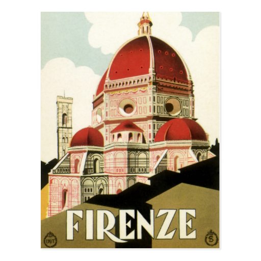 1930 Firenze Italy Vintage Travel Poster Reproduction – 20x30, Old World Decor