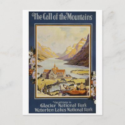 Vintage Travel - Glacier National Park Postcards