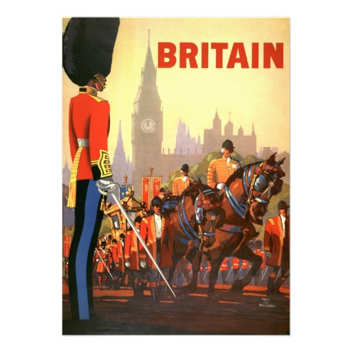 Vintage Travel, Great Britain England, Royal Guard Custom Announcements