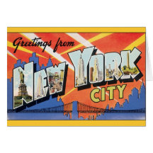 Vintage Travel, Greetings from New York City NYC Card
