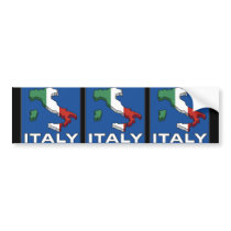 Vintage Travel Italy Logo Bumper Stickers