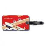 Vintage Travel Luggage Tag Red luggage tags