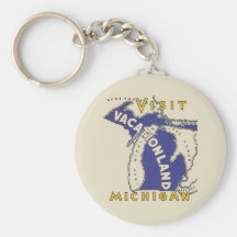 Vintage Travel - Michigan Vacationland Keychains